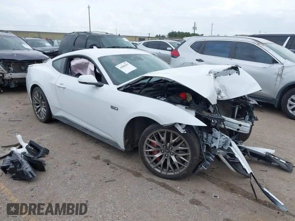 2024 Ford Mustang GT with VIN 1FA6P8CF2R5402483, listed as a IAAI auction lot 41885591 with 37,733 mi miles and . Bid and sale history available at DreamBid. Image 1.