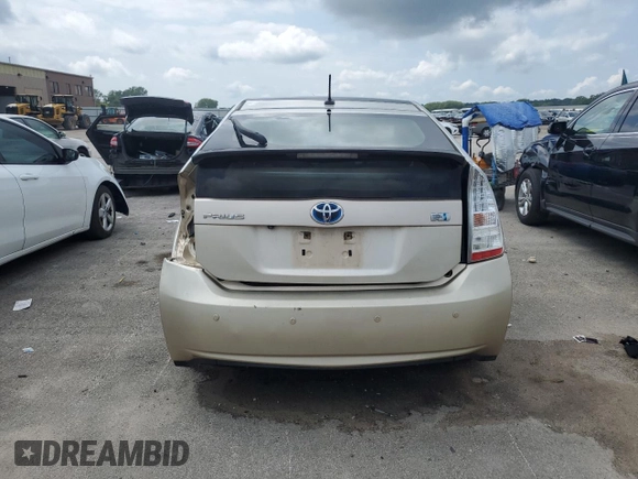 2010 Toyota Prius II with VIN JTDKN3DU1A0244282, listed as a Copart auction lot 66848064 with 236,348 mi miles and Salvage Title. Bid and sale history available at carsss.com. Image 6.