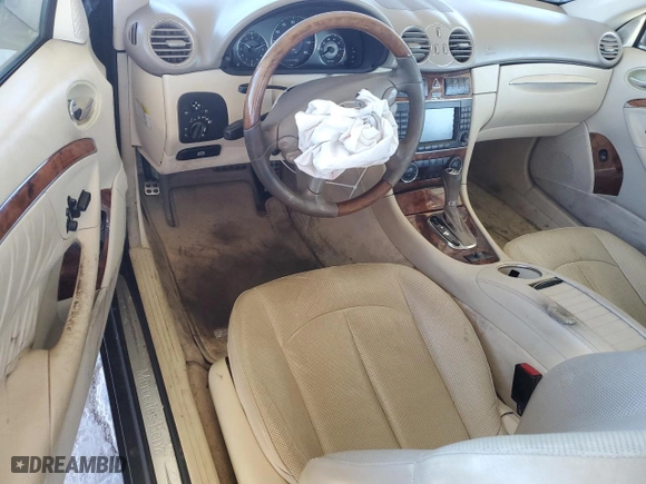 2009 Mercedes-Benz CLK-Class 3.5L with VIN WDBTK56FX9T108930, listed as a Copart auction lot 88475225 with 122,475 mi miles and Salvage Title. Bid and sale history available at carsss.com. Image 8.
