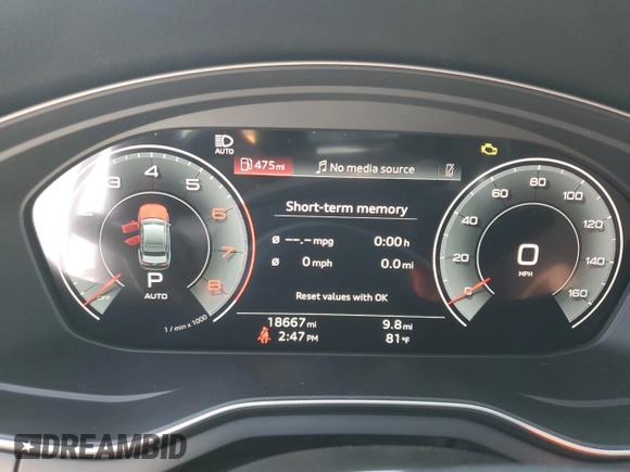 2021 Audi A4 Premium Plus z VIN WAUBBAF42MA086198, wystawiony jako Copart lot #70873904 z przebiegiem 18 667 mil mil oraz Szkoda całkowita • Salvage title. Historia ofert i sprzedaży dostępna na DreamBid. Obrazek 9.