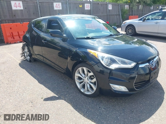 2013 Hyundai Veloster w/Gray Int with VIN KMHTC6AD1DU154946, listed as a IAAI auction lot 42375871 with 108,095 mi miles and . Bid and sale history available at DreamBid. Image 1.