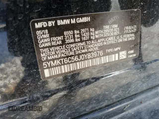 2018 BMW X5 M z VIN 5YMKT6C56J0Y83976, wystawiony jako Copart lot #78546193 z przebiegiem 81 263 mil mil oraz . Historia ofert i sprzedaży dostępna na DreamBid. Obrazek 13.