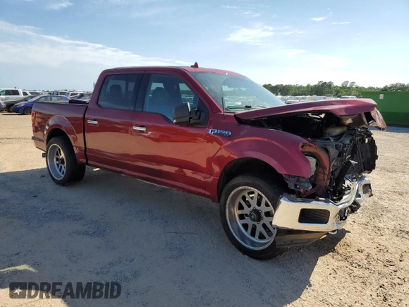 2018 Ford F-150 XL with VIN 1FTEW1E59JFB24071, listed as a Copart auction lot 57824085 with 102,291 mi miles and Salvage title. Bid and sale history available at DreamBid. Image 4.