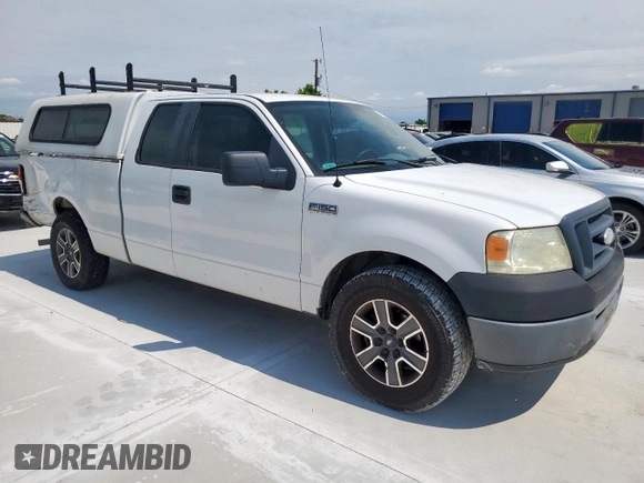 2008 Ford F-150 XL with VIN 1FTPX12V98FA70078, listed as a Copart auction lot 58519715 with 151,284 mi miles and Salvage title. Bid and sale history available at DreamBid. Image 4.