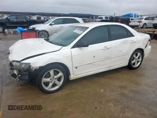 2007 Mazda 6 i Sport VE with VIN 1YVHP80C675M16651, listed as a Copart auction lot 45917635 with 180,284 mi miles and Salvage Title. Bid and sale history available at carsss.com. Image 1.