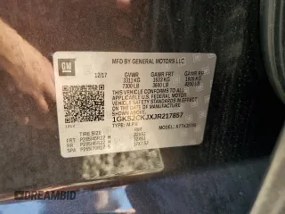 2018 GMC Yukon Denali with VIN 1GKS2CKJXJR217857, listed as a Copart auction lot 62943934 with 122,015 mi miles and Salvage Title. Bid and sale history available at carsss.com. Image 13.