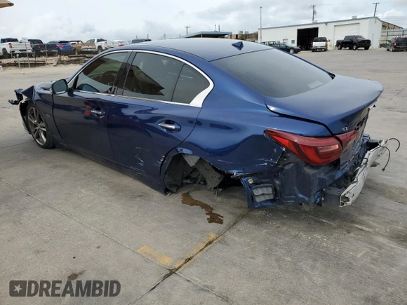 2019 Infiniti Q50 3.0t Signature Edition with VIN JN1EV7AP6KM540642, listed as a Copart auction lot 64402524 with 43,677 mi miles and Salvage Title. Bid and sale history available at carsss.com. Image 2.