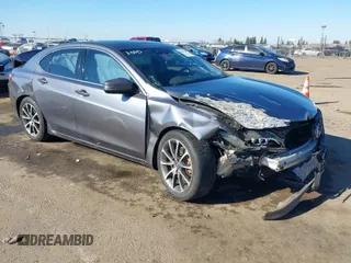 2017 Acura TLX V6 w/Technology Pkg with VIN 19UUB2F58HA001379, listed as a IAAI auction lot 41403818 with 100,512 mi miles. Bid and sale history available at carsss.com. Image 1.