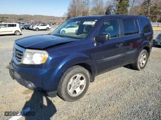 2013 Honda Pilot LX with VIN 5FNYF4H29DB039899, listed as a Copart auction lot 50131395 with 226,058 mi miles and Salvage Title. Bid and sale history available at carsss.com. Image 1.