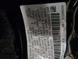 2024 Honda Civic EX z VIN 2HGFE1F7XRH303951, wystawiony jako Copart lot #58736045 z przebiegiem 5 871 mil mil oraz Szkoda całkowita • Salvage title. Historia ofert i sprzedaży dostępna na DreamBid. Obrazek 12.