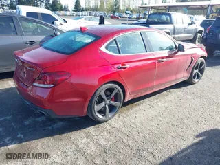 2019 Genesis G70 3.3T Advanced with VIN KMTG34LE6KU022487, listed as a IAAI auction lot 41996573 with 56,236 mi miles. Bid and sale history available at carsss.com. Image 4.
