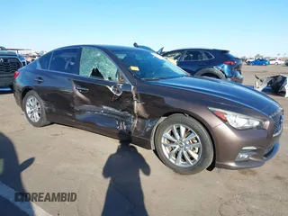 2015 Infiniti Q50 Premium with VIN JN1BV7AP8FM351418, listed as a IAAI auction lot 41488091 with 151,421 mi miles. Bid and sale history available at carsss.com. Image 6.