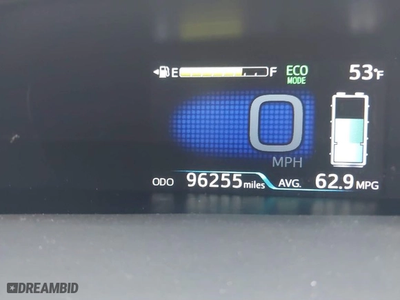 2020 Toyota Prius Prime LE with VIN JTDKARFPXL3154734, listed as a IAAI auction lot 41798874 with 96,255 mi miles. Bid and sale history available at carsss.com. Image 15.