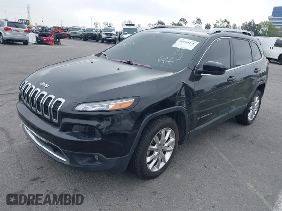 2015 Jeep Cherokee Limited with VIN 1C4PJLDS1FW516723, listed as a IAAI auction lot 41864178 with 93,867 mi miles and . Bid and sale history available at DreamBid. Image 16.