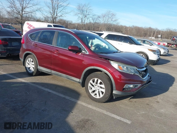 2015 Honda CR-V EX-L with VIN 2HKRM3H77FH548667, listed as a IAAI auction lot 41468394 with 212,375 mi miles. Bid and sale history available at carsss.com. Image 1.
