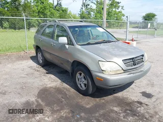 2002 Lexus RX 300 z VIN JTJGF10U020144928, wystawiony jako IAAI lot #42365135 z przebiegiem 269 807 mil mil oraz . Historia ofert i sprzedaży dostępna na DreamBid. Obrazek 1.
