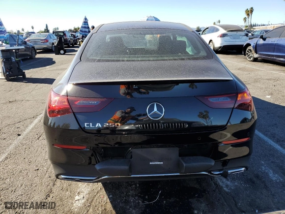 2025 Mercedes-Benz CLA with VIN W1K5J4GB2SN522495, listed as a Copart auction lot 83856754 with 1,134 mi miles and Salvage Title. Bid and sale history available at carsss.com. Image 6.