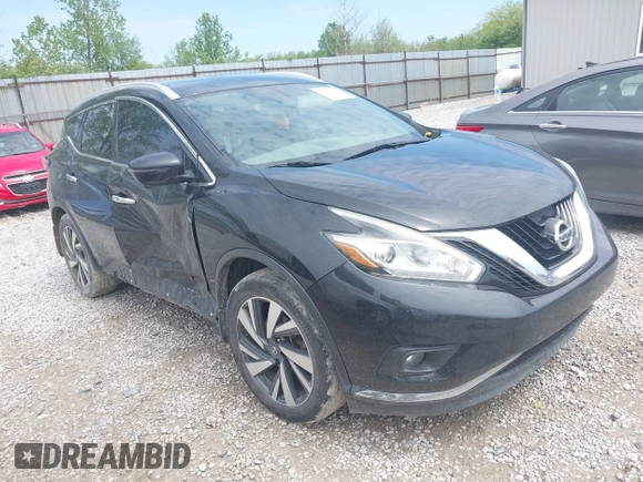 2016 Nissan Murano S z VIN 5N1AZ2MH9GN171490, wystawiony jako IAAI lot #42155605 z przebiegiem 234 183 mil mil oraz . Historia ofert i sprzedaży dostępna na DreamBid. Obrazek 1.