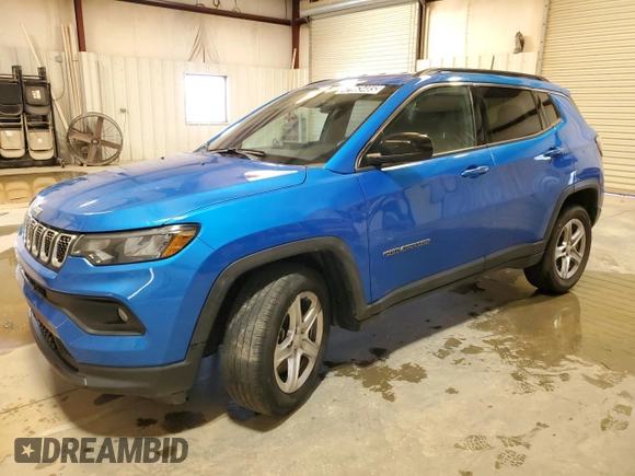 2023 Jeep Compass Latitude with VIN 3C4NJDBN0PT551447, listed as a Copart auction lot 47963485 with 21,503 mi miles and Clean Title. Bid and sale history available at DreamBid. Image 1.