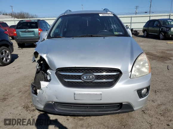 2007 Kia Rondo EX with VIN KNAFG526977104036, listed as a Copart auction lot 44372613 with 107,100 mi miles and Salvage Title. Bid and sale history available at carsss.com. Image 5.