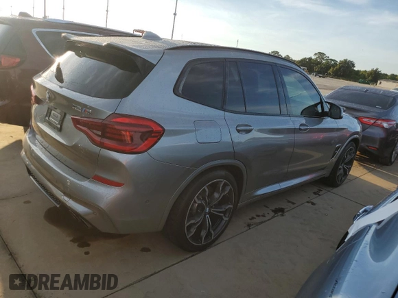 2020 BMW X3 M Competition with VIN 5YMTS0C01L9B25053, listed as a Copart auction lot 73847764 with 0 mi miles and Salvage Title. Bid and sale history available at carsss.com. Image 3.