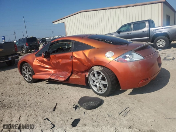 2007 Mitsubishi Eclipse GT with VIN 4A3AK34T37E012321, listed as a Copart auction lot 43815595 with 103,255 mi miles and Salvage Title. Bid and sale history available at carsss.com. Image 2.