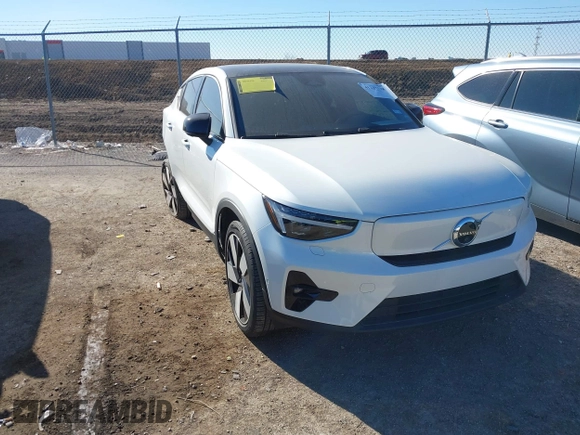 2023 Volvo C40 Ultimate with VIN YV4ED3GM0P2047030, listed as a IAAI auction lot 41343718 with 10,888 mi miles and . Bid and sale history available at DreamBid. Image 1.