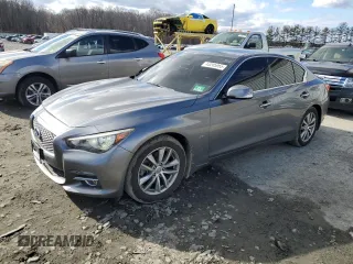 2016 Infiniti Q50 2.0t Premium with VIN JN1CV7AR2GM253752, listed as a Copart auction lot 43245065 with 80,320 mi miles and Salvage Title. Bid and sale history available at carsss.com. Image 1.