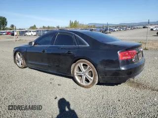 2013 Audi S8 with VIN WAUD2AFD7DN018965, listed as a Copart auction lot 73369774 with 0 mi miles and Salvage Title. Bid and sale history available at carsss.com. Image 2.