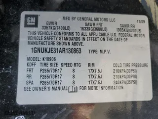 2010 Chevrolet Suburban LT with VIN 1GNUKJE31AR130863, listed as a Copart auction lot 42419415 with 310,033 mi miles and Clean Title. Bid and sale history available at carsss.com. Image 14.