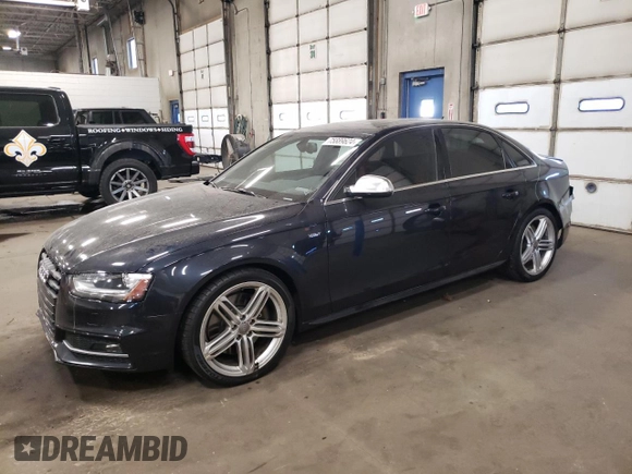 2013 Audi S4 Premium Plus with VIN WAUBGAFL2DA214917, listed as a Copart auction lot 75889624 with 75,982 mi miles and Salvage Title. Bid and sale history available at carsss.com. Image 1.