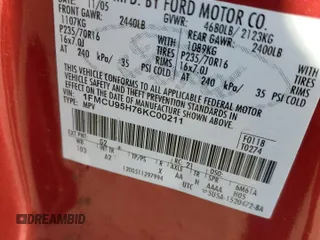 2006 Ford Escape Hybrid with VIN 1FMCU95H76KC00211, listed as a Copart auction lot 88572315 with Not provided miles and Salvage title. Bid and sale history available at DreamBid. Image 12.