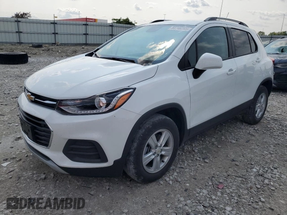 2022 Chevrolet Trax LT with VIN KL7CJPSM4NB569607, listed as a Copart auction lot 58746285 with 77,383 mi miles and Salvage title. Bid and sale history available at DreamBid. Image 1.