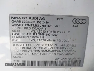 2022 Audi Q5 S line Premium z VIN WA1GAAFY3N2027603, wystawiony jako IAAI lot #42365889 z przebiegiem 53 868 mil mil oraz . Historia ofert i sprzedaży dostępna na DreamBid. Obrazek 9.