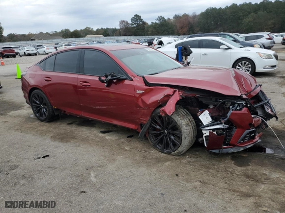 2024 Cadillac CT5-V Blackwing with VIN 1G6D35R62R0810338, listed as a Copart auction lot 83333194 with 5,789 mi miles and Salvage Title. Bid and sale history available at carsss.com. Image 4.