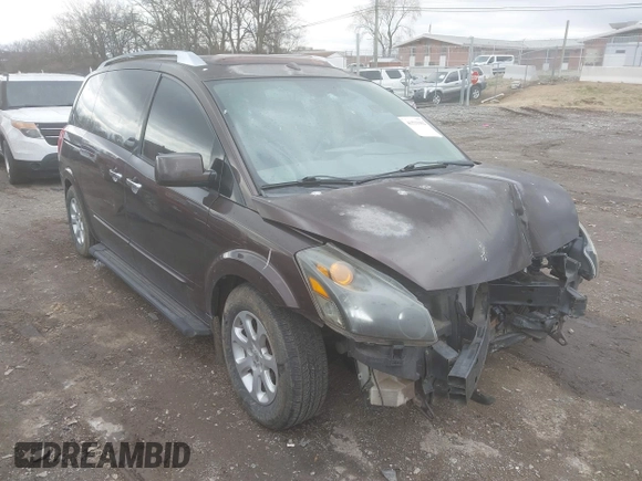 2007 Nissan Quest S with VIN 5N1BV28U77N107942, listed as a IAAI auction lot 41531962 with 179,808 mi miles. Bid and sale history available at carsss.com. Image 1.