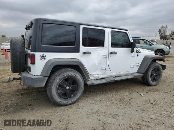 2018 Jeep Wrangler JK Unlimited Sport S with VIN 1C4HJWDG5JL864679, listed as a Copart auction lot 76408744 with 77,728 mi miles and Salvage Title. Bid and sale history available at carsss.com. Image 3.