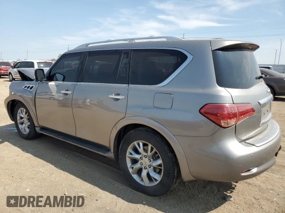 2012 Infiniti QX56 7-passenger with VIN JN8AZ2NE9C9016258, listed as a Copart auction lot 71570824 with 142,859 mi miles and Salvage Title. Bid and sale history available at carsss.com. Image 2.