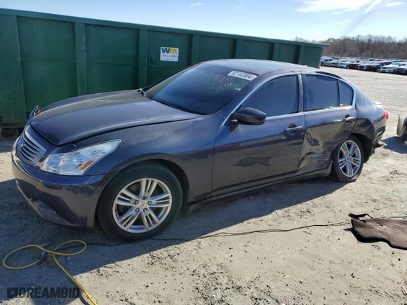 2011 Infiniti G25 Sedan x with VIN JN1DV6AR8BM651863, listed as a Copart auction lot 82162004 with 0 mi miles and Salvage Title. Bid and sale history available at carsss.com. Image 1.