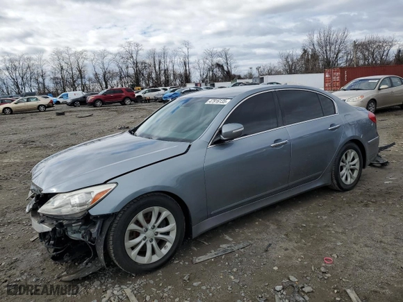 2013 Hyundai Genesis 3.8L with VIN KMHGC4DD0DU257261, listed as a Copart auction lot 47916135 with 145,040 mi miles and Salvage Title. Bid and sale history available at carsss.com. Image 1.