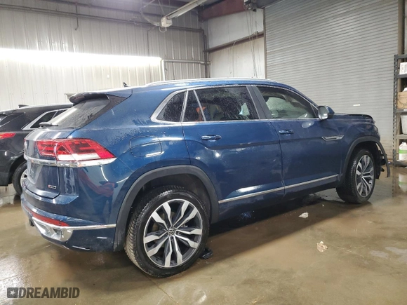 2021 Volkswagen Atlas Cross Sport 3.6L V6 SEL with VIN 1V2SE2CA4MC209724, listed as a Copart auction lot 74877743 with 0 mi miles and Salvage Title. Bid and sale history available at carsss.com. Image 3.
