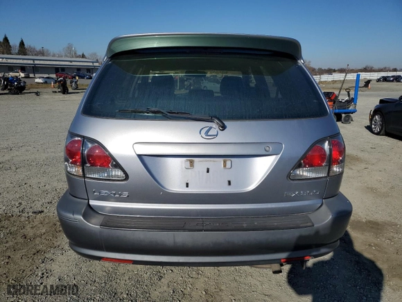 2001 Lexus RX 300 with VIN JTJHF10U110203634, listed as a Copart auction lot 42442595 with 201,214 mi miles and Salvage Title. Bid and sale history available at carsss.com. Image 6.