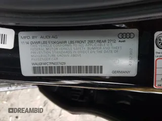 2015 Audi A6 2.0T Premium Plus with VIN WAUGFAFC7FN037429, listed as a Copart auction lot 66595442 with 65,292 mi miles. Bid and sale history available at carsss.com. Image 10.