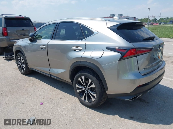 2020 Lexus NX 300 F Sport with VIN JTJSARDZ0L2235829, listed as a IAAI auction lot 42433463 with 51,360 mi miles and . Bid and sale history available at DreamBid. Image 3.