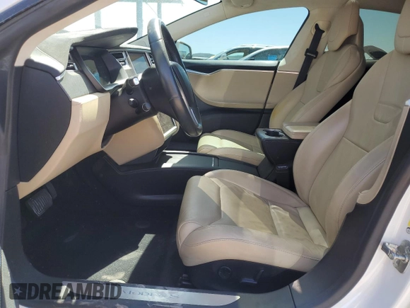 2017 Tesla Model S 60 with VIN 5YJSA1E13HF190581, listed as a Copart auction lot 57383595 with 88,219 mi miles and Salvage title. Bid and sale history available at DreamBid. Image 7.