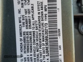 2009 Honda CR-V LX z VIN 5J6RE38389L002173, wystawiony jako Copart lot #58443535 z przebiegiem 124 346 mil mil oraz Szkoda całkowita • Salvage title. Historia ofert i sprzedaży dostępna na DreamBid. Obrazek 13.