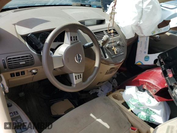 2007 Nissan Quest S with VIN 5N1BV28U67N123369, listed as a Copart auction lot 73478264 with 0 mi miles and Salvage Title. Bid and sale history available at carsss.com. Image 8.
