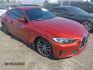 2022 BMW 4 Series 430i with VIN WBA53AP04NCK23797, listed as a IAAI auction lot 41583184 with 42,069 mi miles and . Bid and sale history available at carsss.com. Image 1.