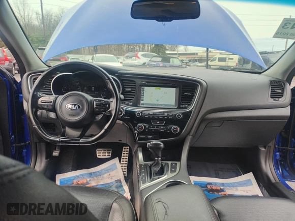 2015 Kia Optima SX Turbo with VIN 5XXGR4A62FG436001, listed as a Copart auction lot 52134035 with 90,737 mi miles and Clean Title. Bid and sale history available at carsss.com. Image 9.