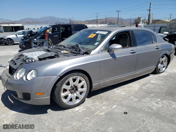 2007 Bentley Continental Flying Spur with VIN SCBBR93W77C040445, listed as a Copart auction lot 68372374 with NaN miles and Salvage Title. Bid and sale history available at carsss.com. Image 1.